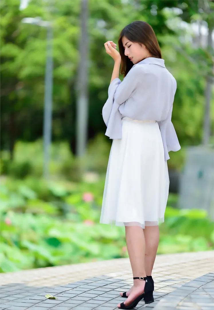 [Mzsock] NO.145 Fang Weizhen’s elegant long skirt with high legs street photography#[105P]-5